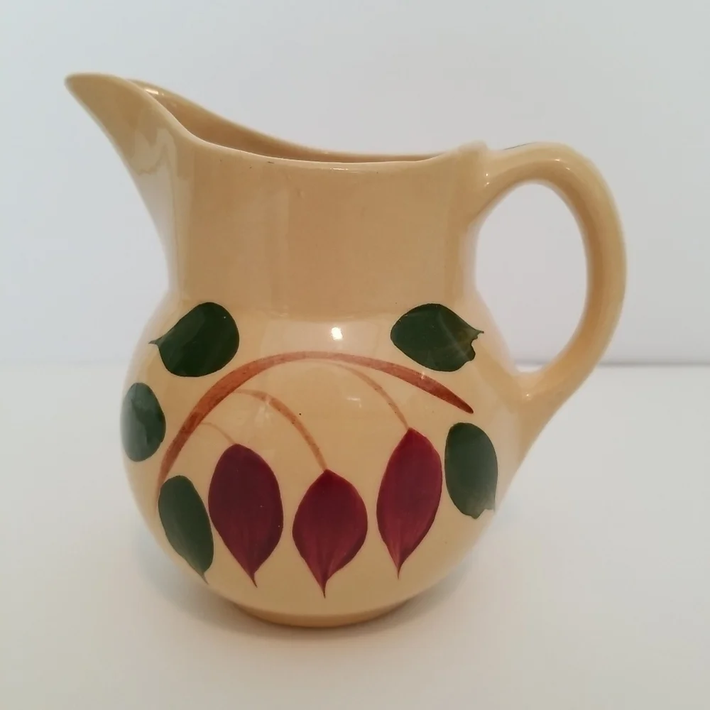 Vintage Watt Pottery #15 syrup cream Red Bud Teardrop pitcher